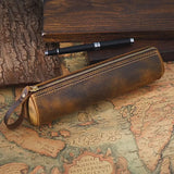 Crazy Horse Leather Pen Case_B