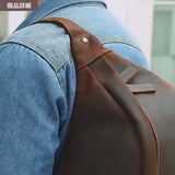 미친 말 가죽 어깨 bag_ah