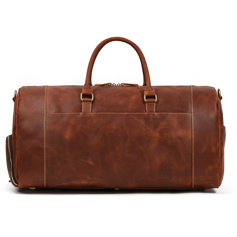 Reisetasche aus Crazy Horse-Leder — Modell P — Detailansicht