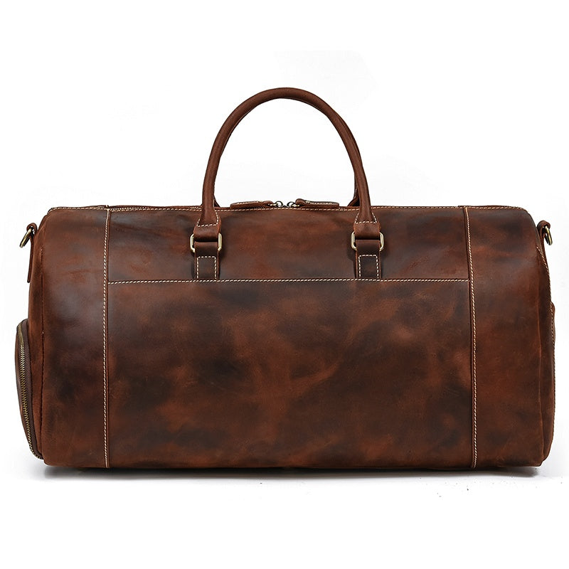 Reisetasche aus Crazy Horse-Leder — Modell P — Detailansicht