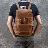 Backpack_c de cuero de caballo loco