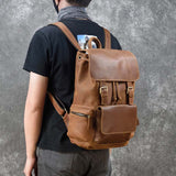 Backpack_c de cuero de caballo loco