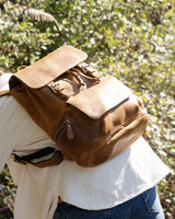 Backpack_c de cuero de caballo loco