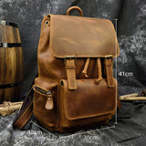 Backpack_c de cuero de caballo loco