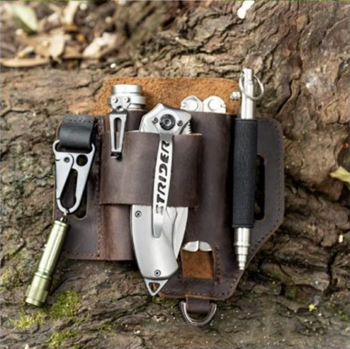 Gürtel-Organizer aus Crazy Horse-Leder — Details zum Etui