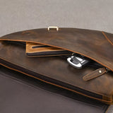 New Men's Genuine Leather Crossbody Chest Bag Retro Mad Leather Saddle Bag Outdoor Sports Shoulder Bag Casual Lea...