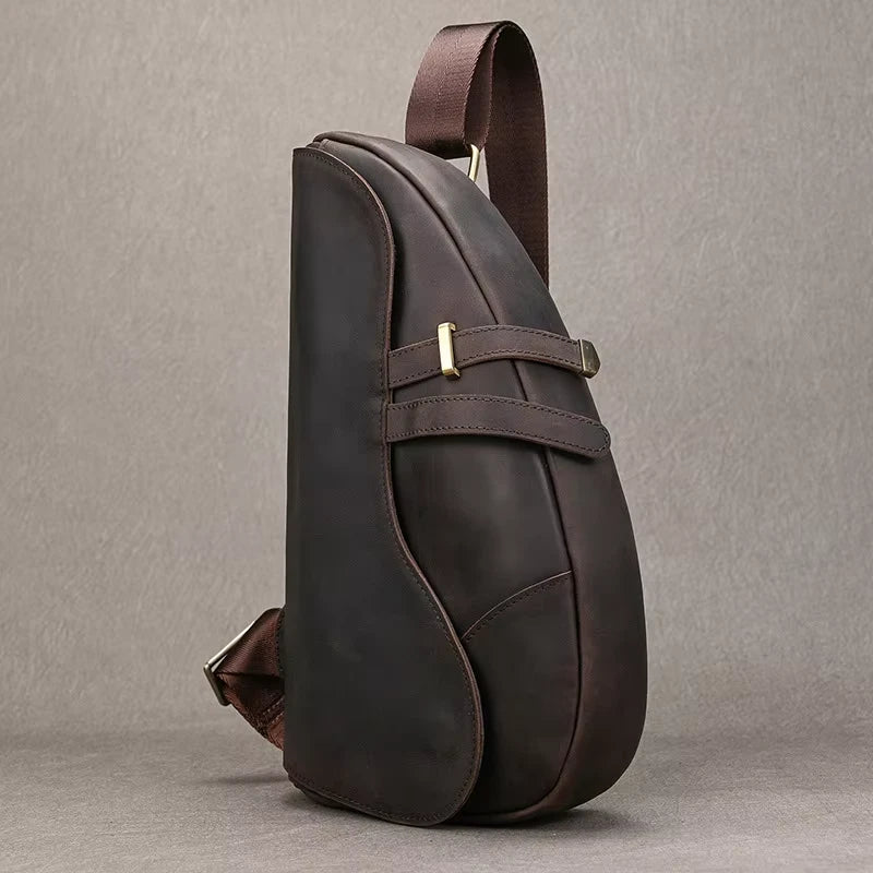 Bandolera de cuero crazy horse — Modelo X