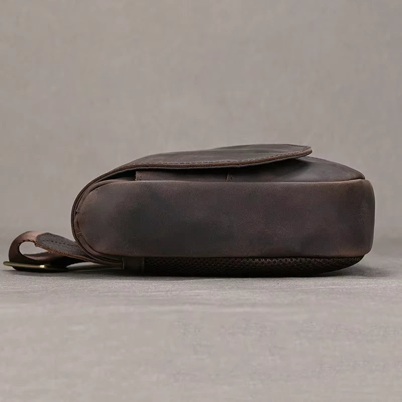 Bandolera de cuero crazy horse — Modelo X