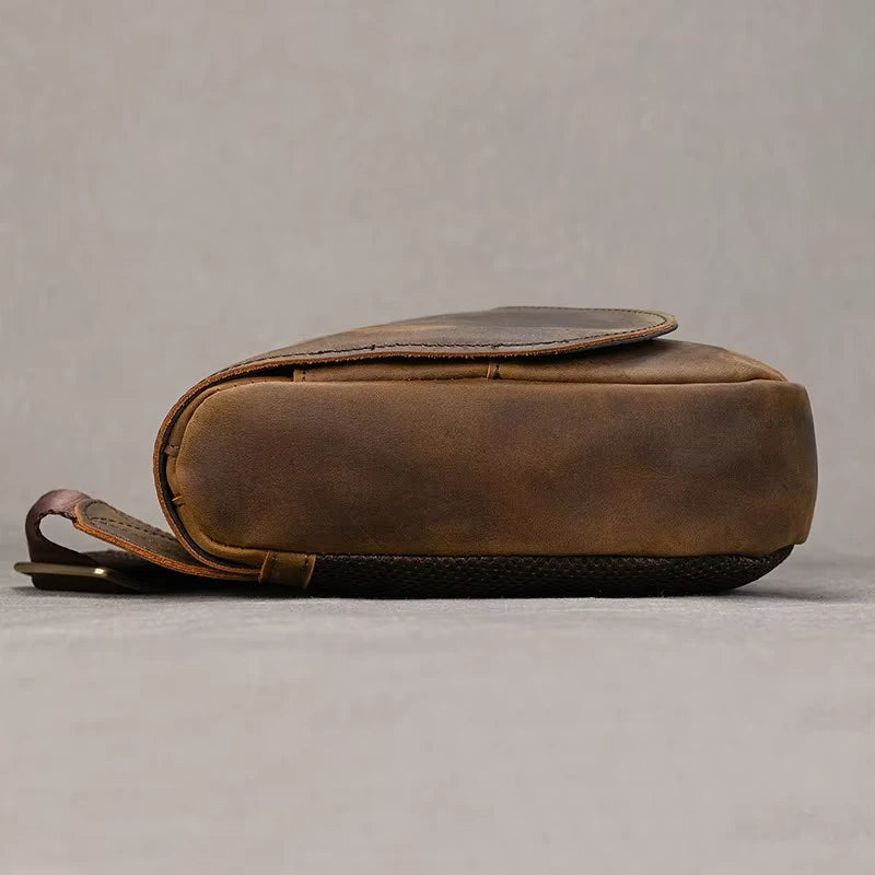 Bandolera de cuero crazy horse — Modelo X
