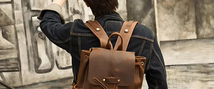 Crazy Horse Leather Backpack — Style AQ