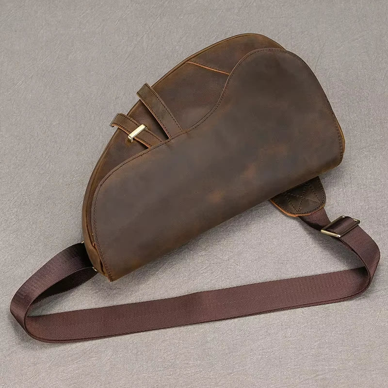Bandolera de cuero crazy horse — Modelo X