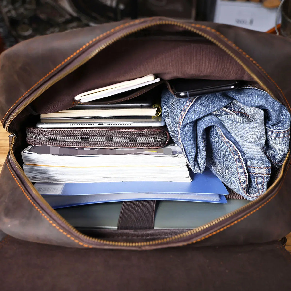 Crazy Horse Leather Backpack — Style AU