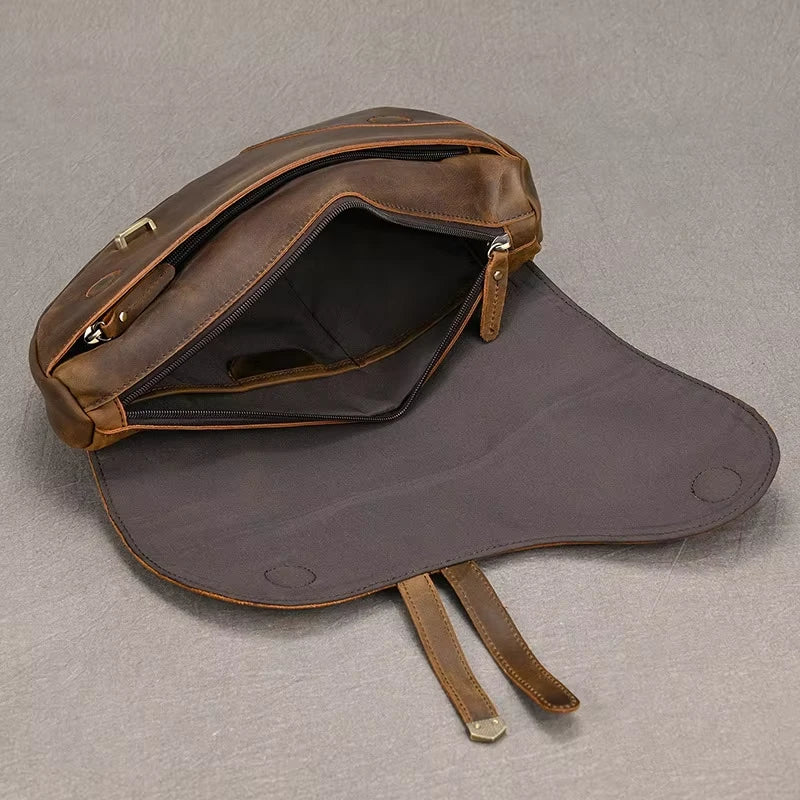 Bandolera de cuero crazy horse — Modelo X