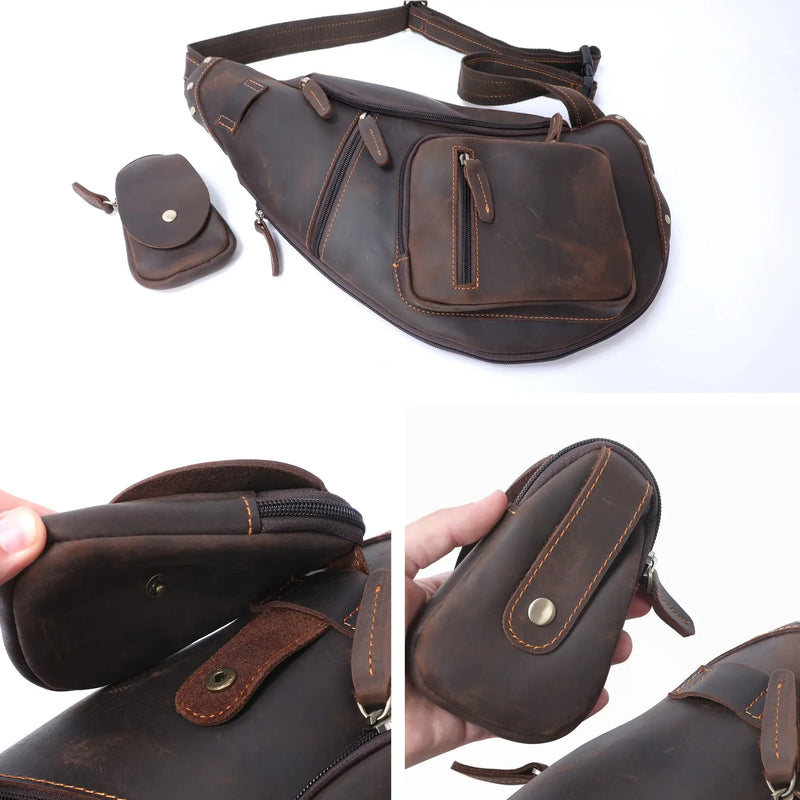 Crazy Horse Leather Crossbody Back_S