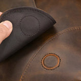 New Men's Genuine Leather Crossbody Chest Bag Retro Mad Leather Saddle Bag Outdoor Sports Shoulder Bag Casual Lea...