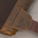 New Men's Genuine Leather Crossbody Chest Bag Retro Mad Leather Saddle Bag Outdoor Sports Shoulder Bag Casual Lea...