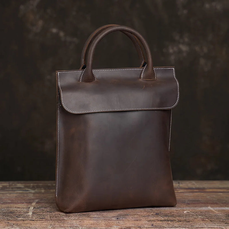 Crazy Horse Leather 2-Way Tote Bag_b