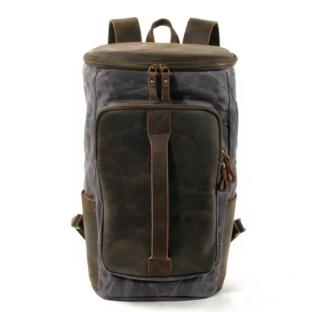 Rucksack aus gewachstem Canvas und Leder — Modell J