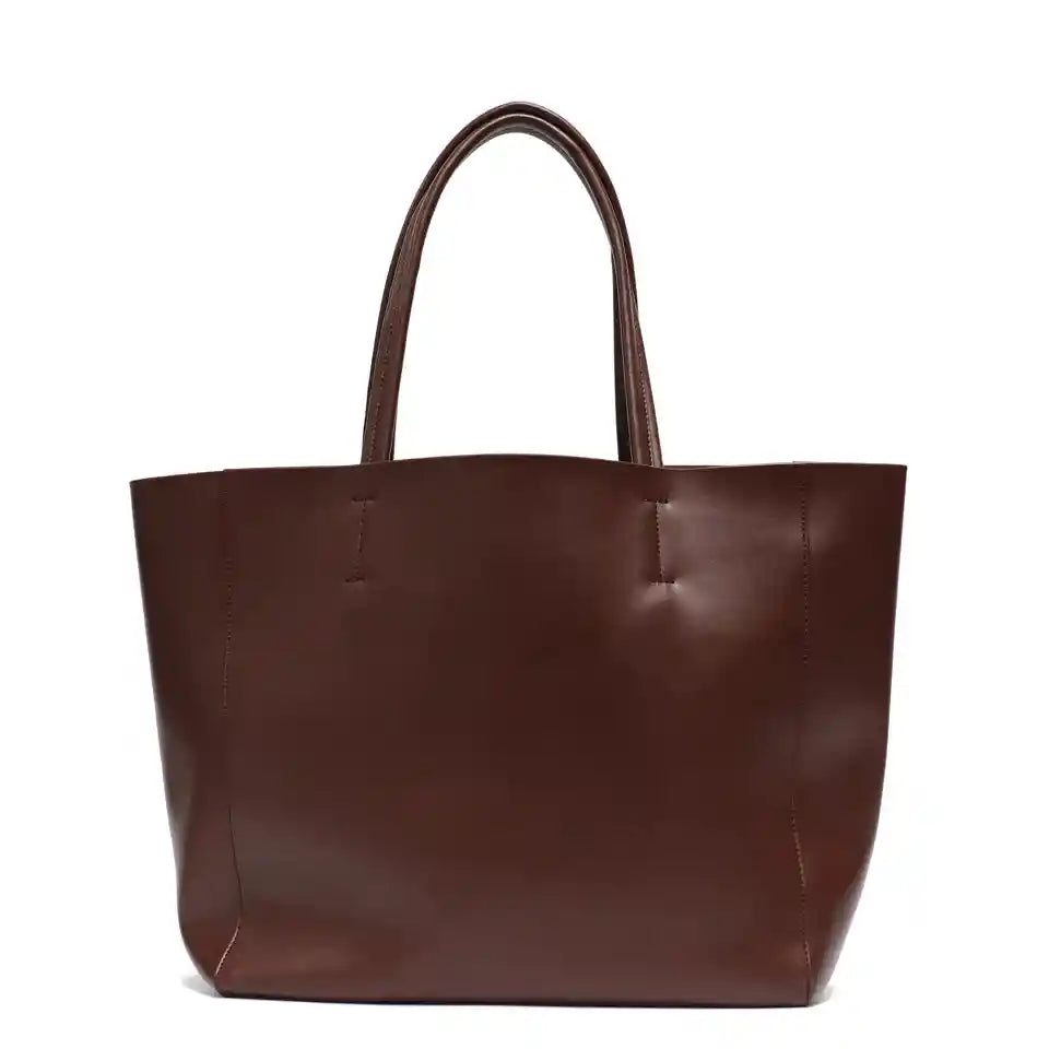 Tote-Bag mit herausnehmbarer Innentasche aus Rindsleder — Modell B
