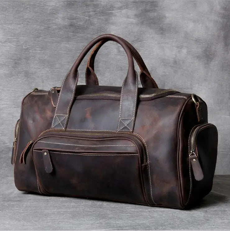 Reisetasche aus Crazy Horse-Leder — Modell J