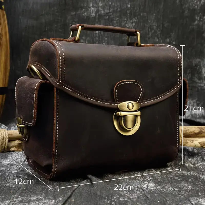 Kameratasche aus Crazy Horse-Leder — Modell B
