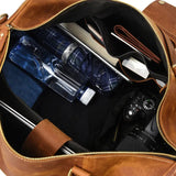 Crazy Horse Leather Large Capacity Travel Bag_B