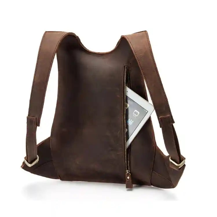 Mochila fina em pele crazy horse — Modelo AN
