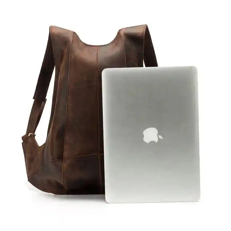 Mochila fina em pele crazy horse — Modelo AN