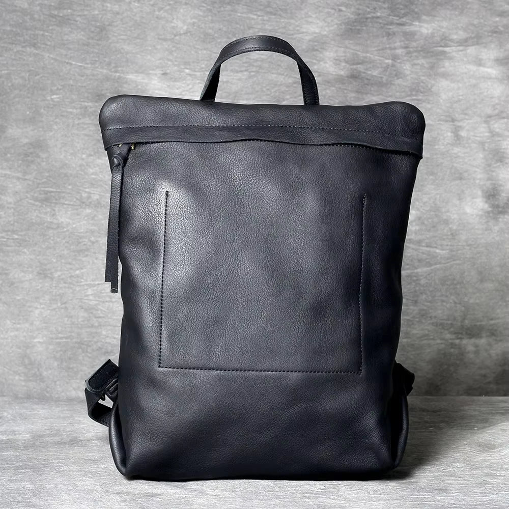 Schmaler Rucksack aus Rindsleder — Modell G