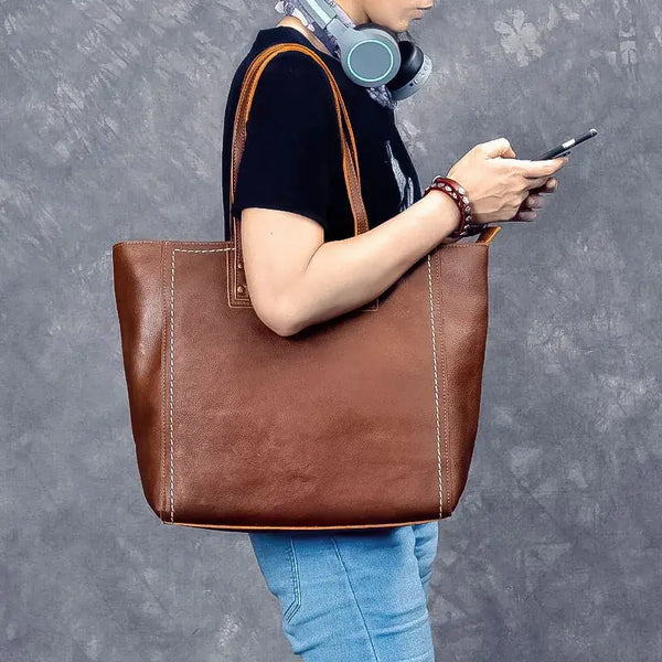 Tote de cuir authentique Bag_A
