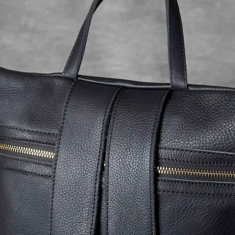 Schmaler Rucksack aus Rindsleder — Modell G