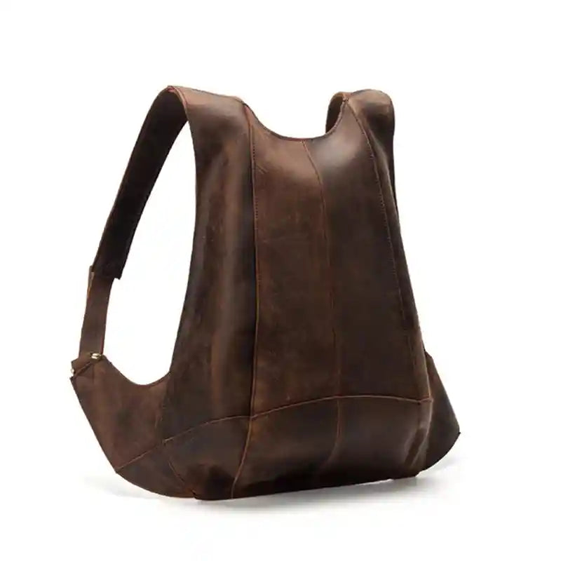 Schmaler Rucksack aus Crazy Horse-Leder — Modell AN