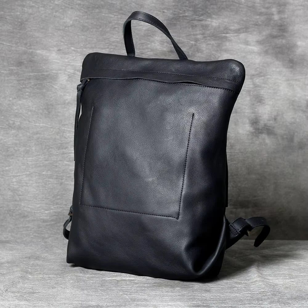 Schmaler Rucksack aus Rindsleder — Modell G