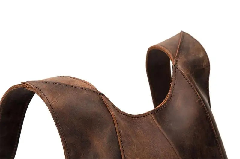 Mochila fina em pele crazy horse — Modelo AN — Ilustração do artigo 26