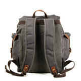 Crazy Horse Leather Waterproof Canvas Backpack_I