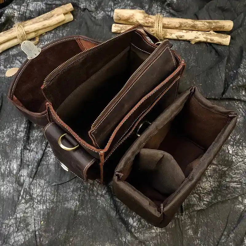 Kameratasche aus Crazy Horse-Leder — Modell B