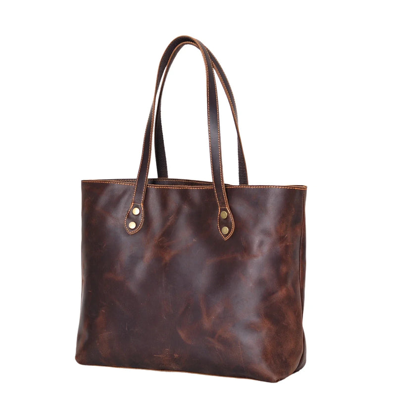 Crazy Horse Leather Tote Bag_N