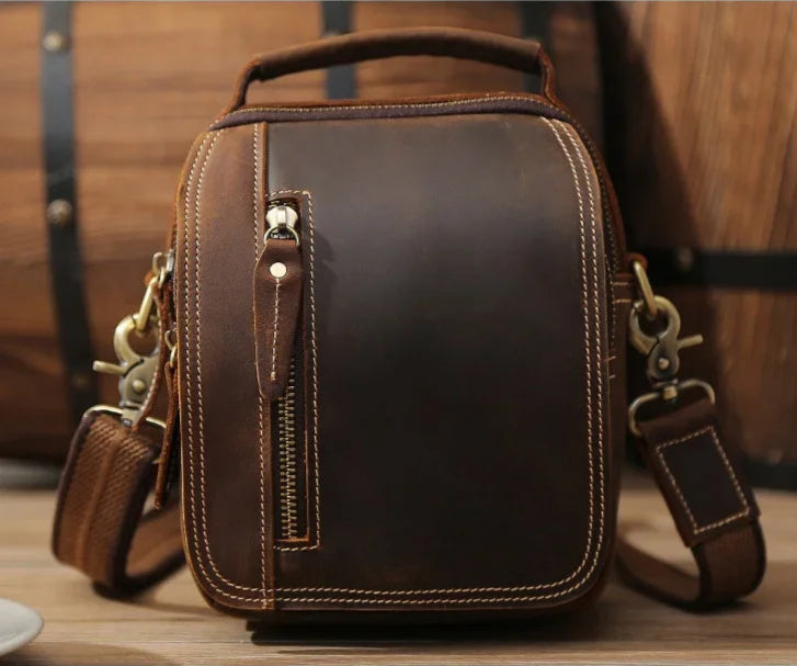 Crazy Horse Leather Mini Spowder Bag_Q