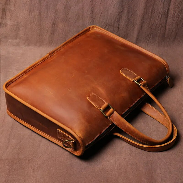 Crazy Horse Leather Briefcase