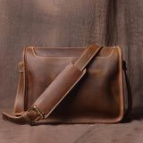 Crazy Horse Leather Shoulder Bag_AB