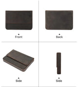 Organizador para 12 canetas em pele crazy horse — Modelo D