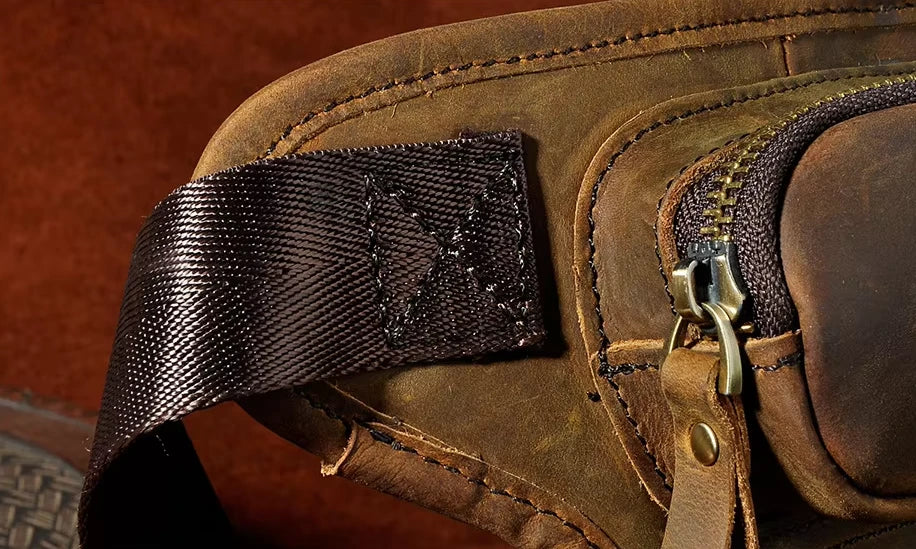 Crazy Horse Leather Waist Bag_O