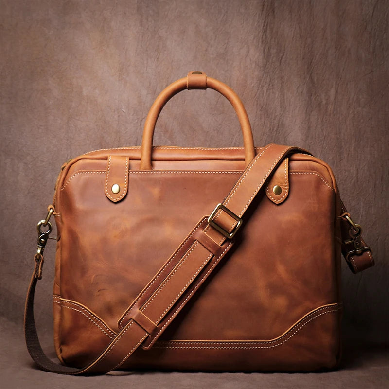 Crazy Horse Leather Briefcase/Business Bag_X