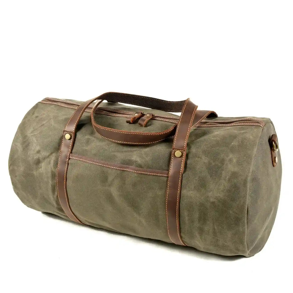 Reisetasche mit Lederbesatz aus Canvas — Modell A