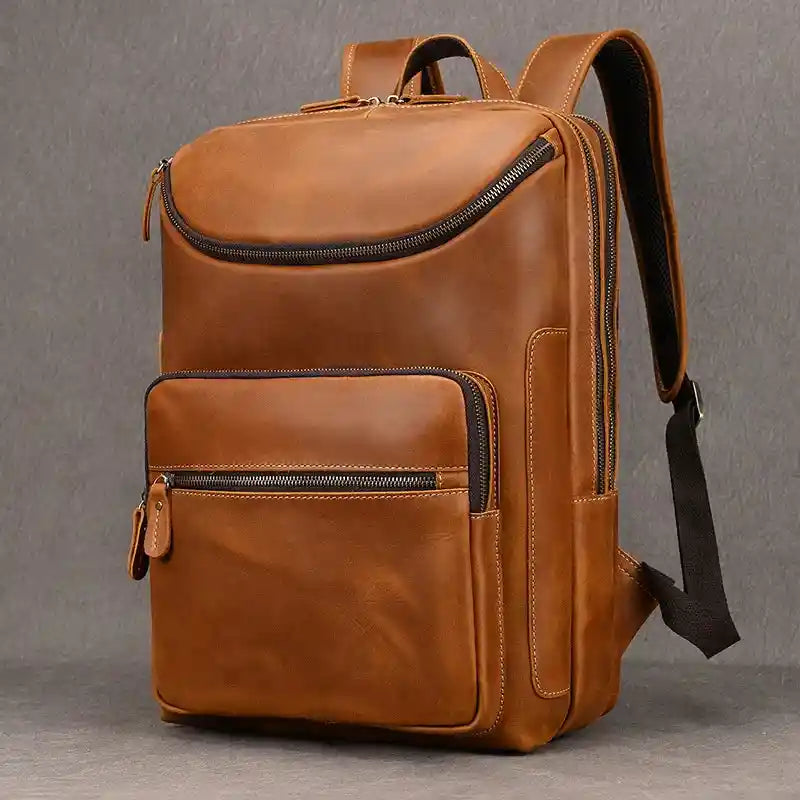Mochila em pele crazy horse — Modelo Z