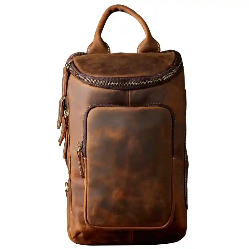 Bolsa a tiracolo em pele crazy horse — Modelo L