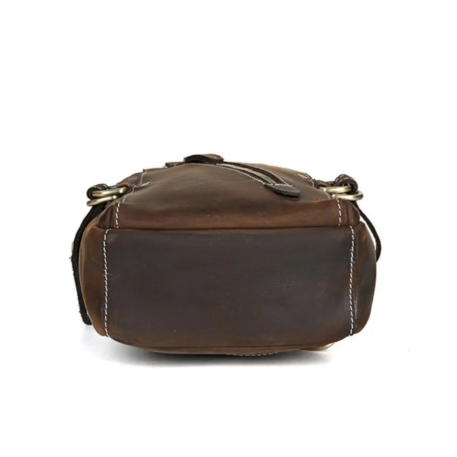 Crazy Horse Leather Crossbody Bag — Style N