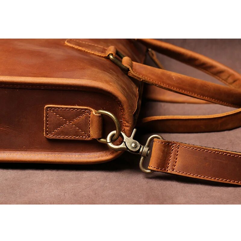 Porte-documents en cuir crazy horse — Modèle B