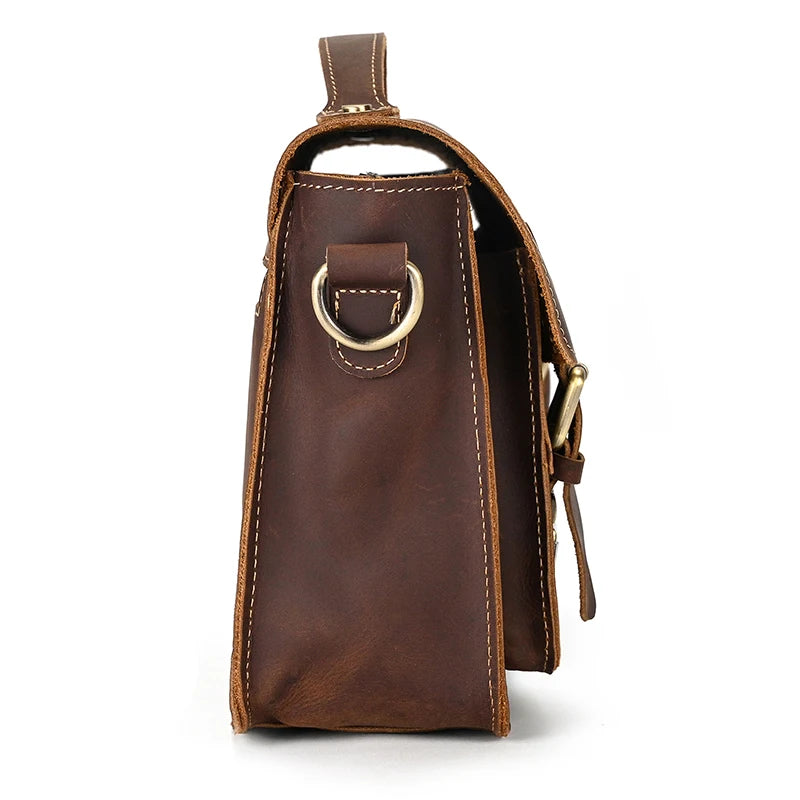 Crazy Horse Leather Shoulder Bag_F