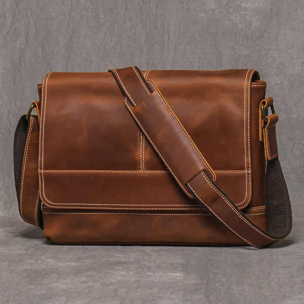 Crazy Horse Leather Shoulder Bag